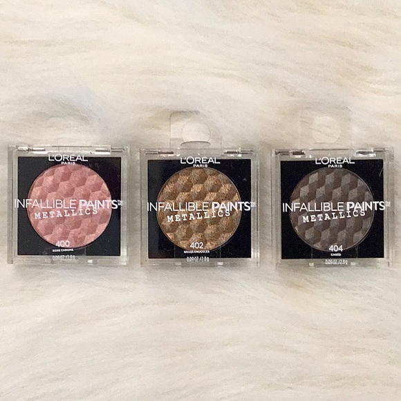 New Bundle of 3 L’Oreal Paris Infallible Paints Metallic Eyeshadows - Picture 5 of 11